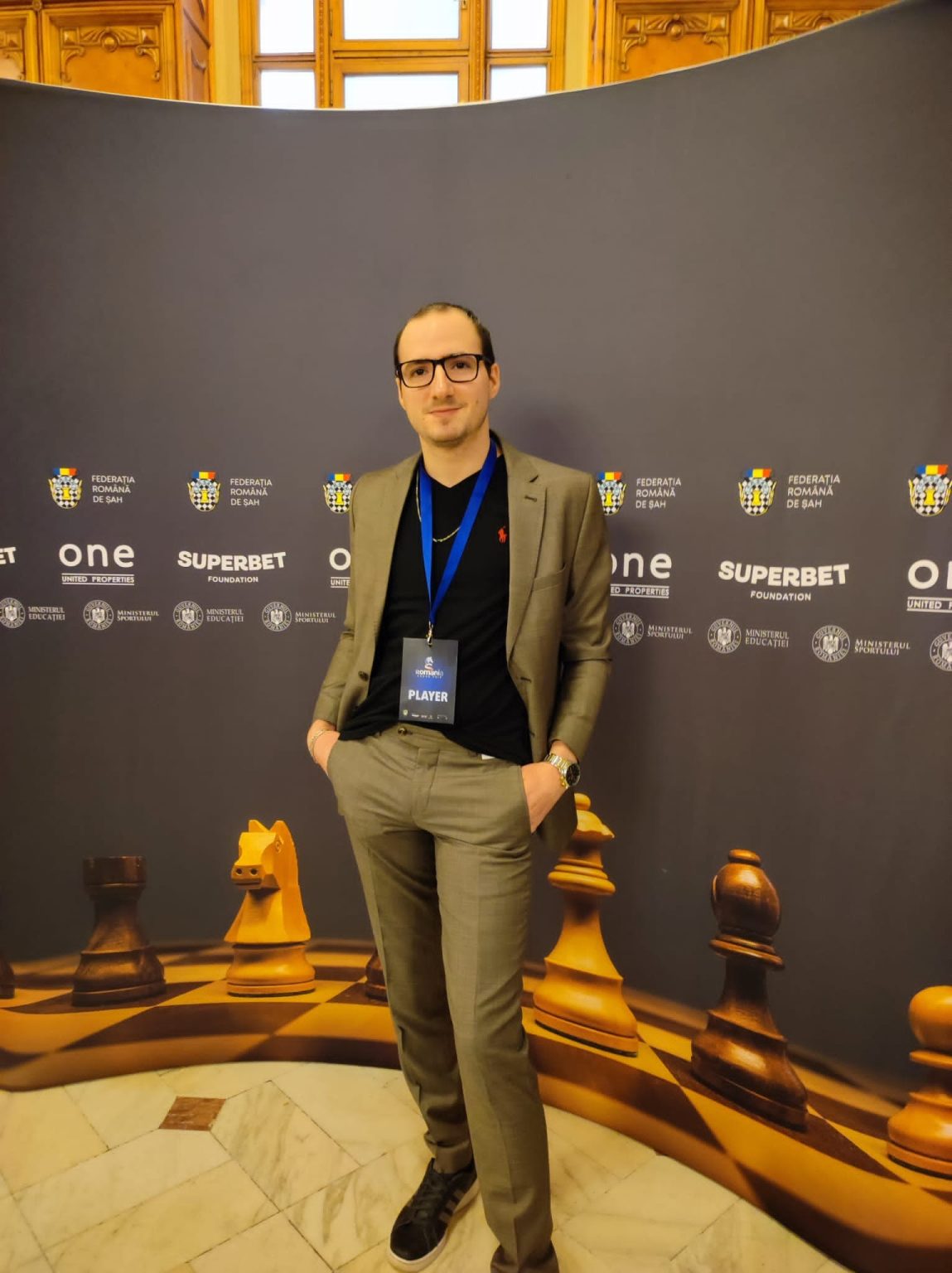 Florian Roch lors du tournoi Grand Prix d'échecs de Bucarest